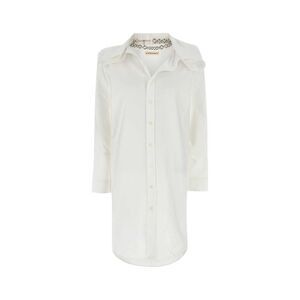 Y Project Women White Oxford Shirt Dress